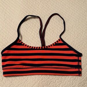 Lululemon Striped Orange & Navy Sports Bra